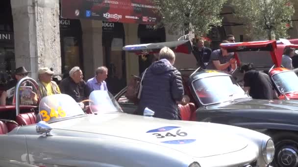 Mille Miglia Ezer Mérföldre 2018 Brescia Olaszország — Stock videók
