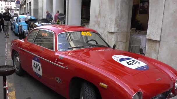 Mille Miglia Mil Milhas Maio 2018 Brescia Itália — Vídeo de Stock