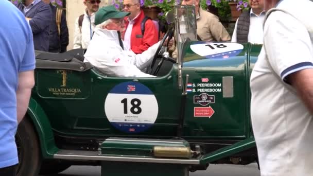 Mille Miglia Bin Mil 2018 Brescia Talya Olabilir — Stok video