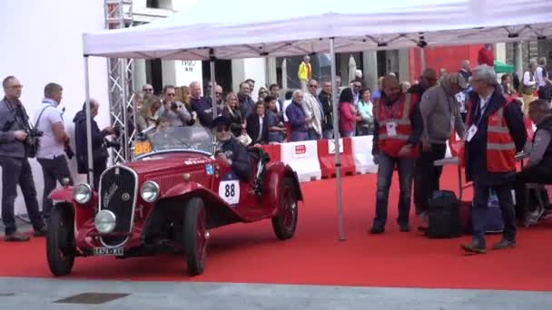 Mille Miglia Tausend Meilen Mai 2018 Brescia Italien — Stockvideo