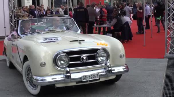 Mille Miglia Tausend Meilen Mai 2018 Brescia Italien — Stockvideo