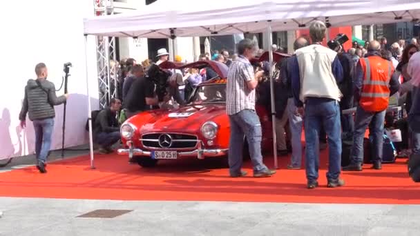 Mille Miglia Mil Milhas Maio 2018 Brescia Itália — Vídeo de Stock