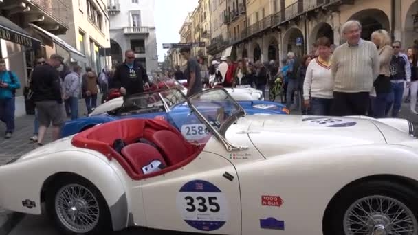 Mille Miglia One Thousand Miles May 2018 Brescia Italy — Stock Video