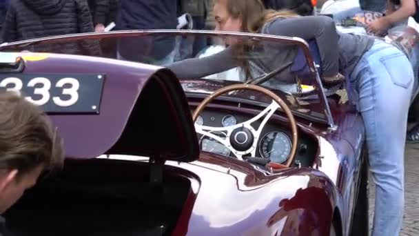 Mille Miglia Одна Тисяча Може 2018 Brescia Італії — стокове відео