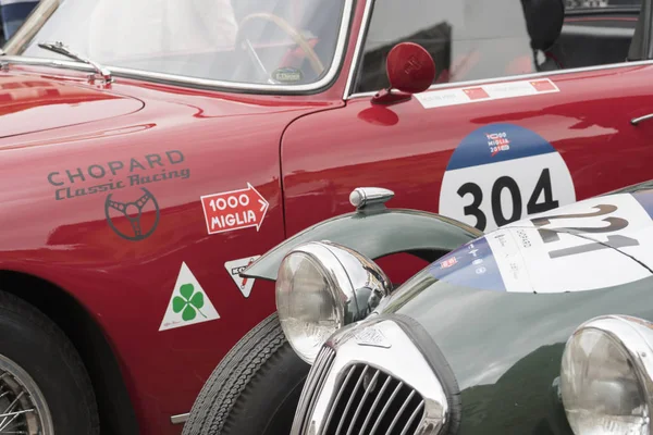 Mille Miglia Mille Milles Mai 2018 Brescia Italie — Photo