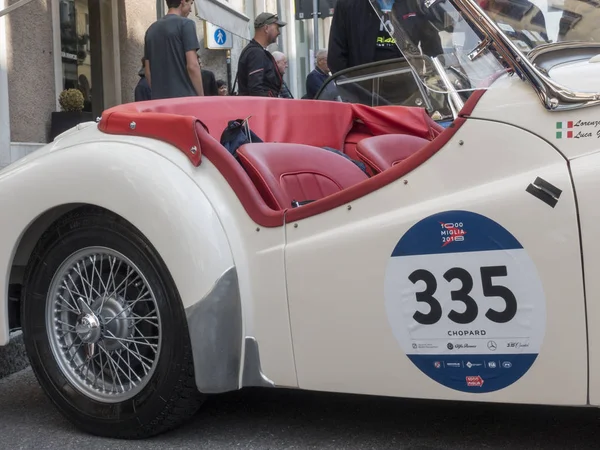 Mille Miglia Mille Milles Mai 2018 Brescia Italie — Photo