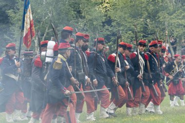 San Martino Della Battaglia Bs, İtalya 24 Haziran, 2018. Solferino ve San Martino Savaşı anısına 1859 tarihinde