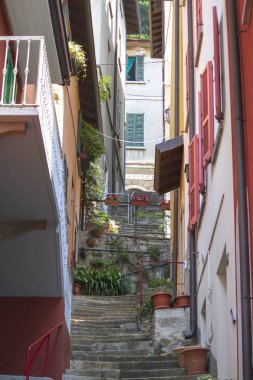 tipik sokakları, Varenna Lecco İtalya, Haziran 2014