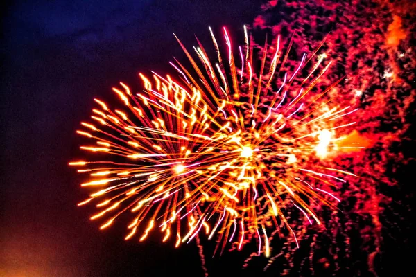 Fuegos Artificiales Día Celebración — Foto de Stock