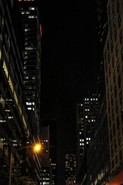 Wolkenkrabbers Nacht New York Usa Juni 2013 — Stockfoto