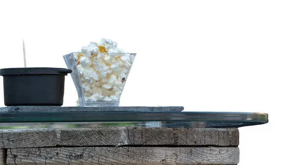 Isolated Popcorn Appetizer Party White Background — Stock Photo, Image