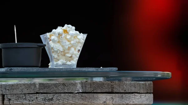 Isolated Popcorn Appetizer Party Texture Background — Stock Photo, Image