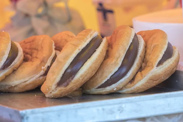 Ciambelle Alla Panna Cioccolato — Foto Stock