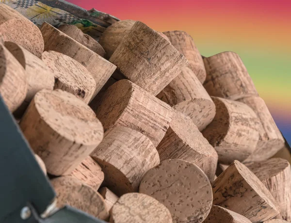 Collection Corks Box — Stock Photo, Image