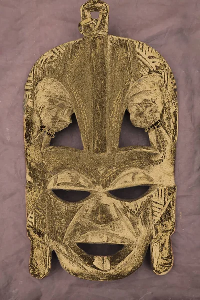 Una Máscara Tribal Madera — Foto de Stock
