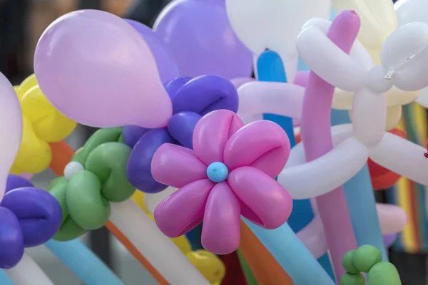 Kleurrijke Ballonnen Het Verjaardagsfeestje — Stockfoto