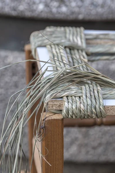 Handmade Chair Straw Factory — Stock Photo, Image