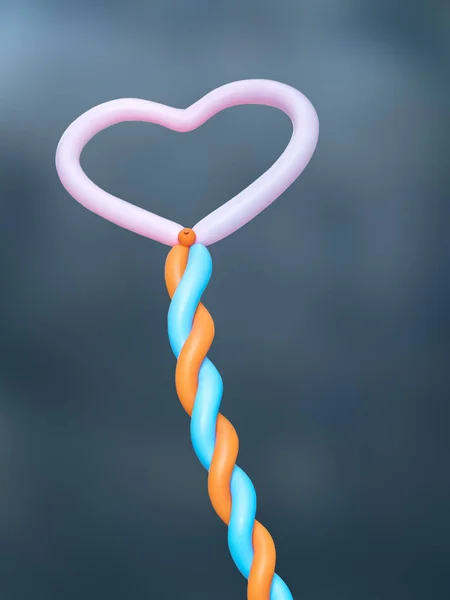 Balony Serce Karta Walentynki Miłość — Zdjęcie stockowe