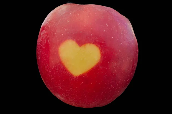 apple, heart and love