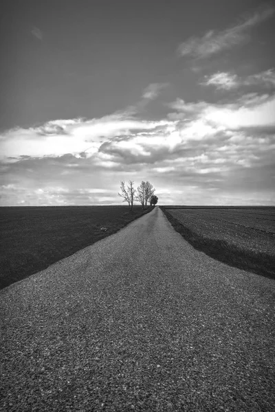 Μακρύς Δρόμος Στον Αγρό — Φωτογραφία Αρχείου