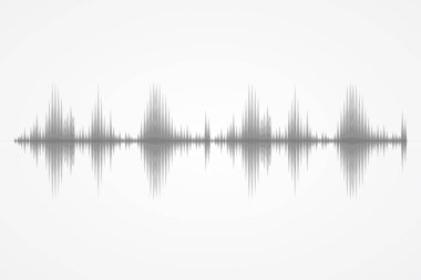 Ses ve radyo dalgaları arka plan salınan. Dijital teknoloji sıçrama. Ses kaydı. Deprem titreşim. İnsan darbe veya kardiyogram. Vektör çizim. Düz tasarım