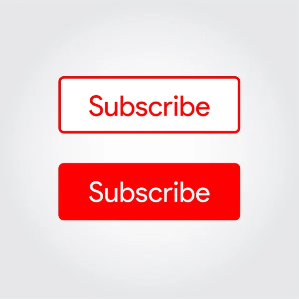 Abonnez Vous Sur Canal Vidéo Ligne Youtube Suivre Bouton Rouge — Image vectorielle