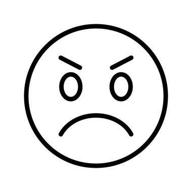 Kızgın Emoji vektör simge işareti simge vektör çizim kişisel ve ticari kullanım için..