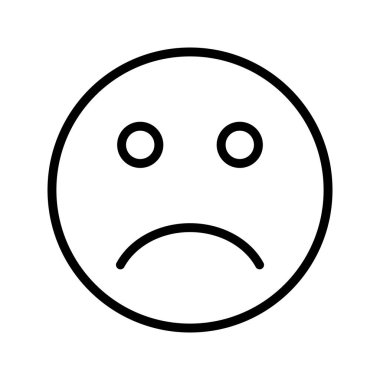 Üzgün Emoji vektör simge işareti simge vektör çizim kişisel ve ticari kullanım için..