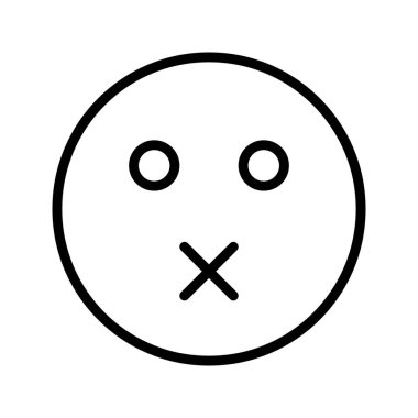 Emoji vektör simge işareti simge vektör çizim kişisel ve ticari kullanım için sessiz..