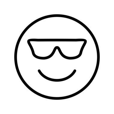 Serin Emoji vektör simge işareti simge vektör çizim kişisel ve ticari kullanım için..