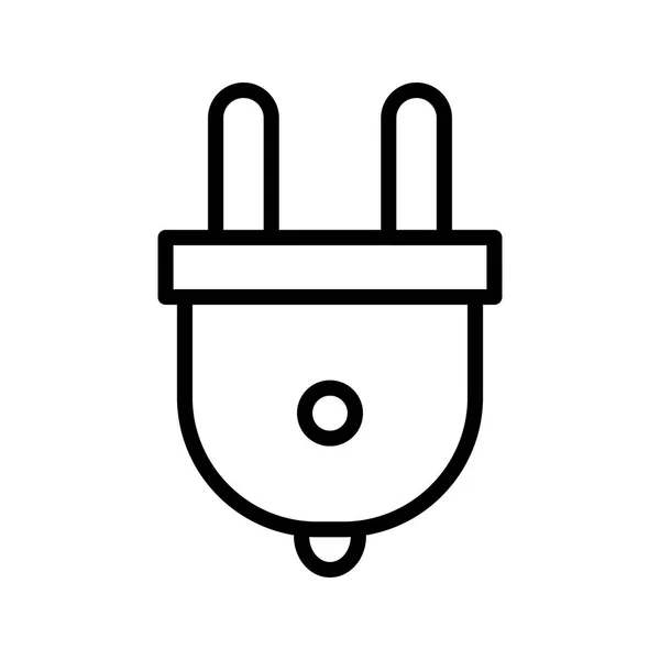 Plug Vector Icon Zeichen Icon Vektor Illustration Für Den Persönlichen — Stockvektor