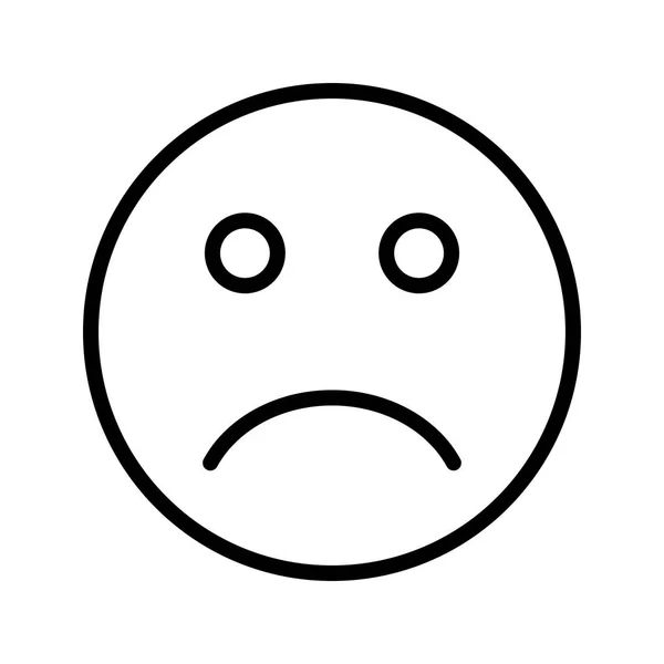 Εικονογράφηση Διάνυσμα Εικονίδιο Σύμβολο Εικονίδιο Λυπημένος Emoji Φορέα Για Προσωπική — Διανυσματικό Αρχείο