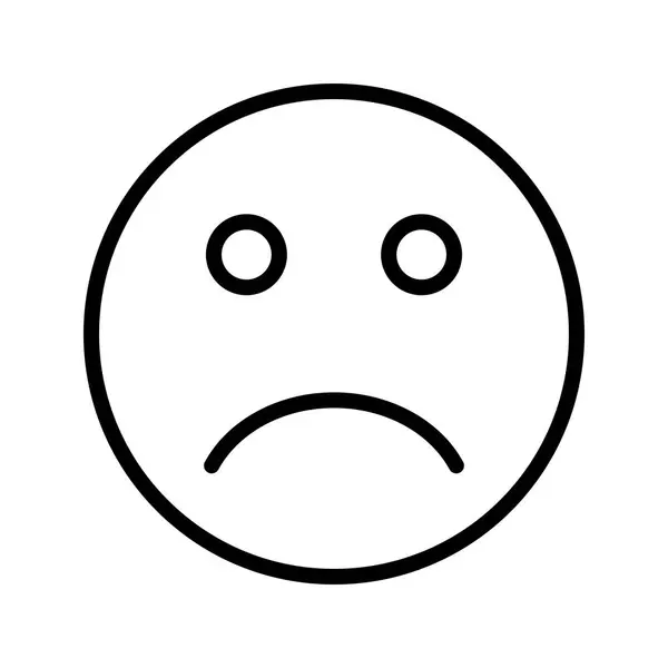 Szomorú Emoji Vektor Ikon Jel Ikon Vektoros Illusztráció Személyes Edzőtermi — Stock Vector