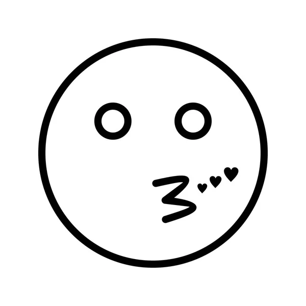 Φιλί Εικονογράφηση Διάνυσμα Εικονίδιο Σύμβολο Εικονίδιο Emoji Φορέα Για Προσωπική — Διανυσματικό Αρχείο