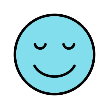 Sakin Emoji vektör simge işareti simge vektör çizim kişisel ve ticari kullanım için..