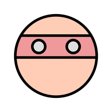 Ninja Emoji vektör simge işareti simge vektör çizim kişisel ve ticari kullanım için..