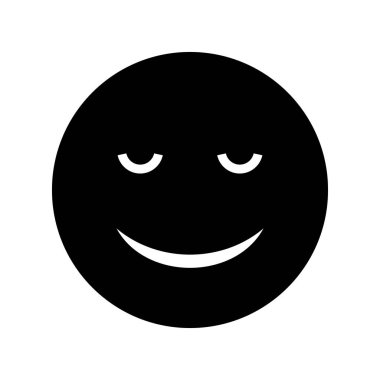 Sakin Emoji vektör simge işareti simge vektör çizim kişisel ve ticari kullanım için..