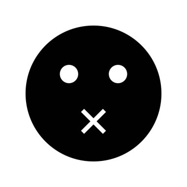 Emoji vektör simge işareti simge vektör çizim kişisel ve ticari kullanım için sessiz..