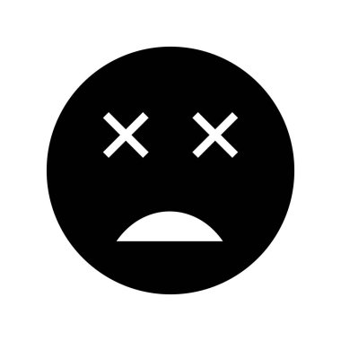 Ölü Emoji vektör simge işareti simge vektör çizim kişisel ve ticari kullanım için..