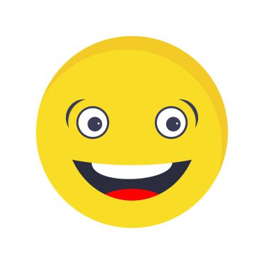 Emoji vektör simge işareti simge vektör çizim kişisel ve ticari kullanım için gülüyor..
