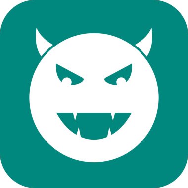 Şeytan Emoji vektör simge işareti simge vektör çizim kişisel ve ticari kullanım için..