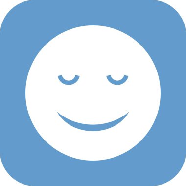 Sakin Emoji vektör simge işareti simge vektör çizim kişisel ve ticari kullanım için..