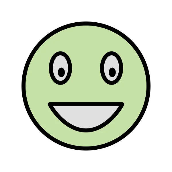 Lachende Emoji Vector Icon Signaal Pictogram Vectorillustratie Voor Persoonlijk Commercieel — Stockvector