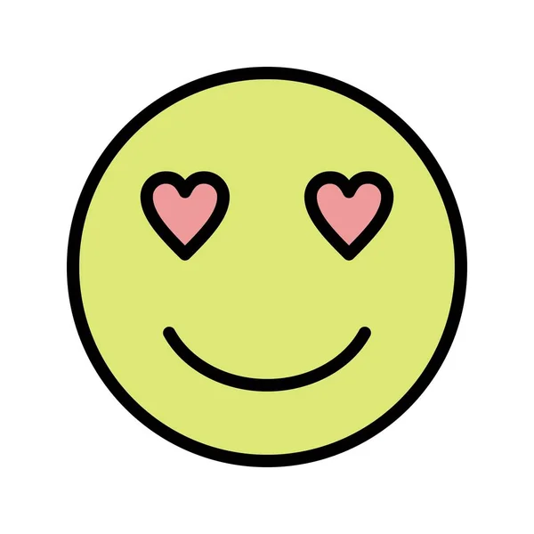 Láska Emoji Vektorové Ikony Znaménko Ikonu Vektorové Ilustrace Pro Osobní — Stockový vektor