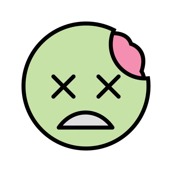 Zombie Emoji Wektor Ikona Znak Ikona Ilustracja Wektorowa Użytku Osobistego — Wektor stockowy