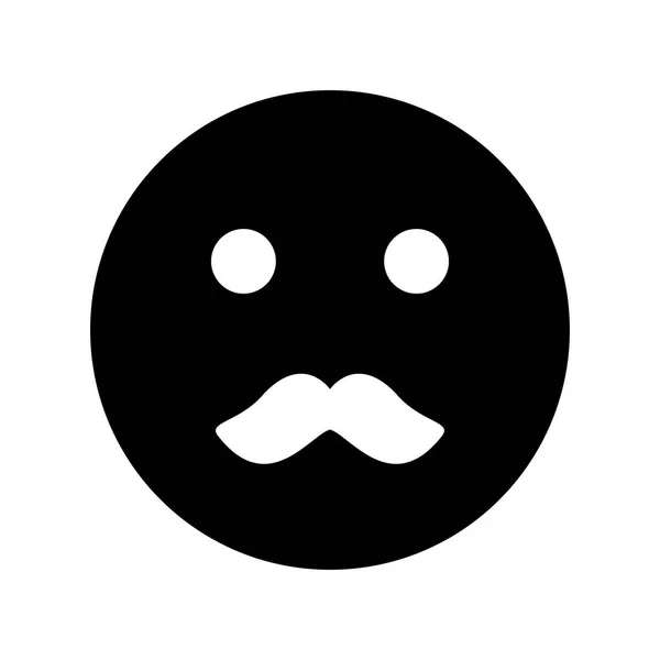 Mustasch Emoji Vektor Ikonen Logga Ikonen Vektorillustration För Personligt Och — Stock vektor