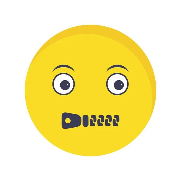 Mute Emoji Векторні Значки Векторні Ілюстрації Особистого Комерційного Використання — стоковий вектор
