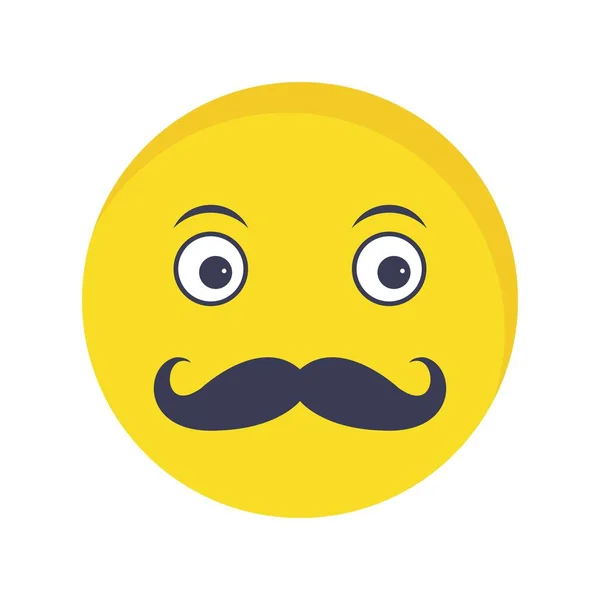 Illustration Vectorielle Icône Signe Icône Vecteur Emoji Moustache Pour Usage — Image vectorielle