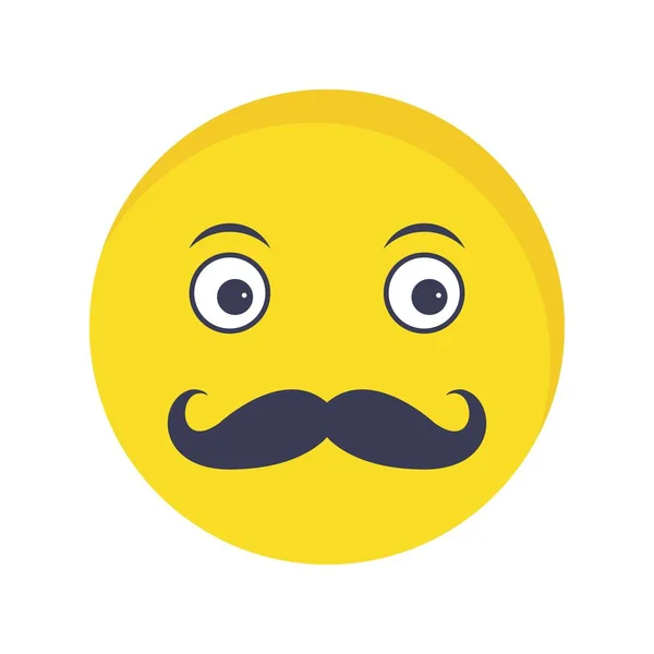 Ilustração Vetor Ícone Sinal Vetor Vetor Moustache Emoji Para Uso —  Vetores de Stock