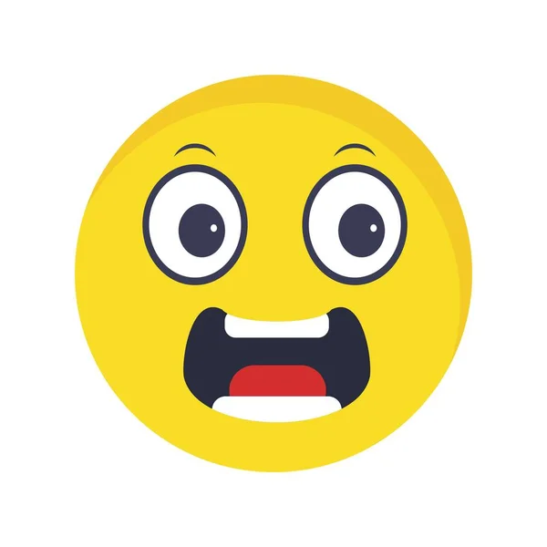 Φοβάται Εικονογράφηση Διάνυσμα Εικονίδιο Σύμβολο Εικονίδιο Emoji Φορέα Για Προσωπική — Διανυσματικό Αρχείο